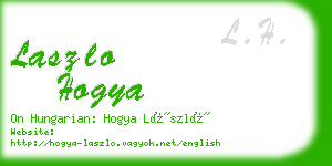 laszlo hogya business card